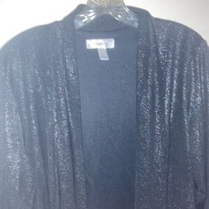 Black Open-Front Cardigan with Long Sleeves XL, NWOT
